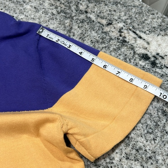 NWOT Zara Size Large short sleeve shirt, purple and gold colour - Picture 9 of 10